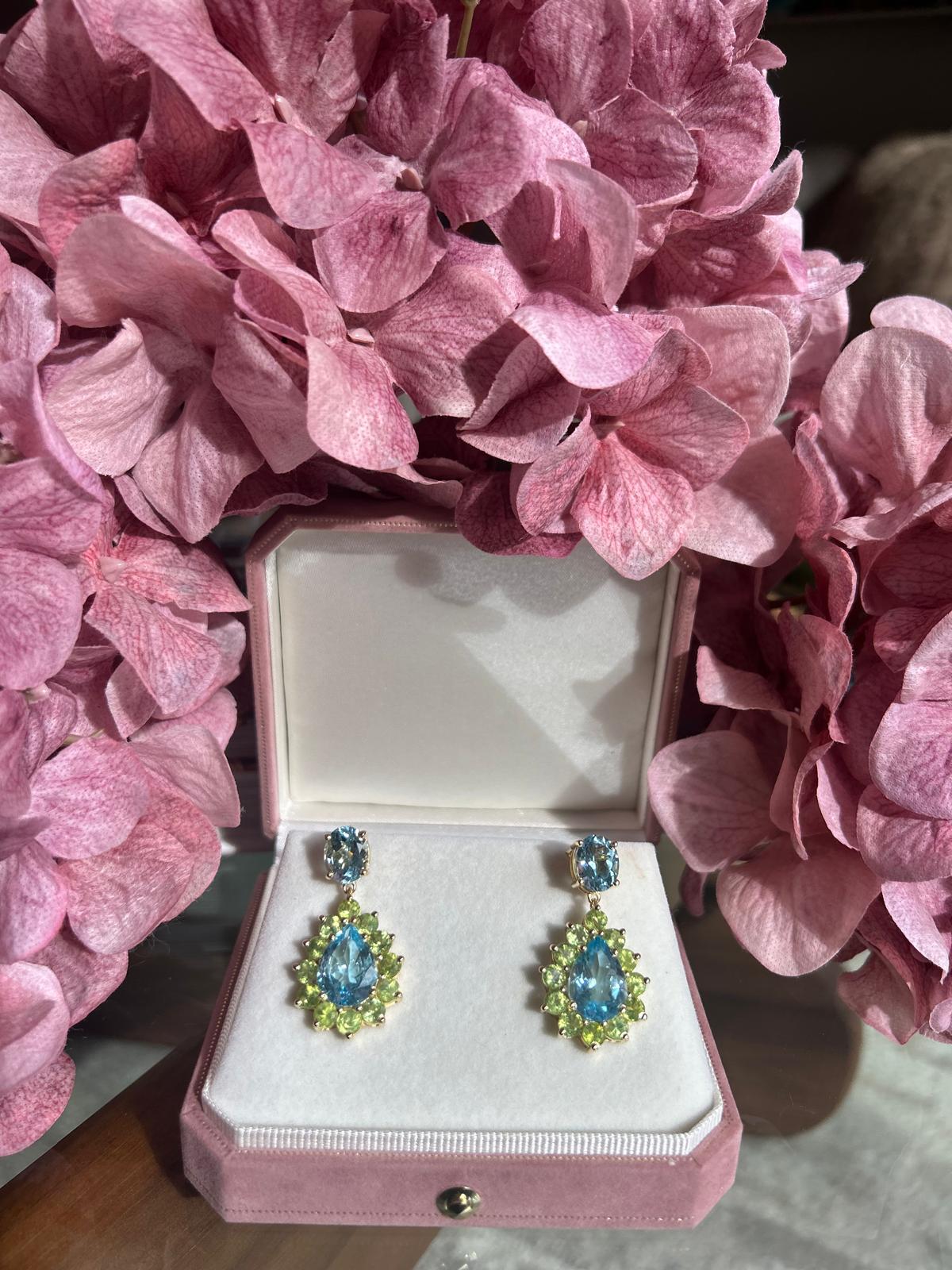 Laura’s on Steroids Blue Topaz/peridots