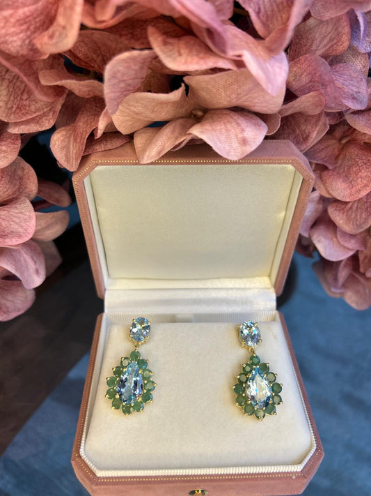 Laura’s on Steroids Blue Topaz/emeralds