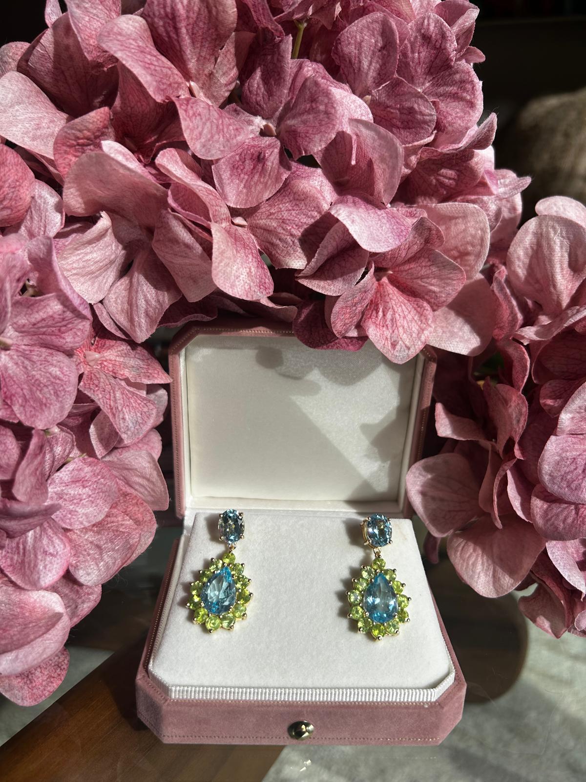 Laura’s on Steroids Blue Topaz/peridots